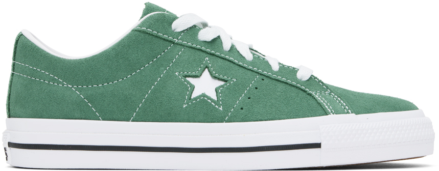 Shop Converse Green Cons One Star Pro Sneakers In Admiral Elm/white/bl