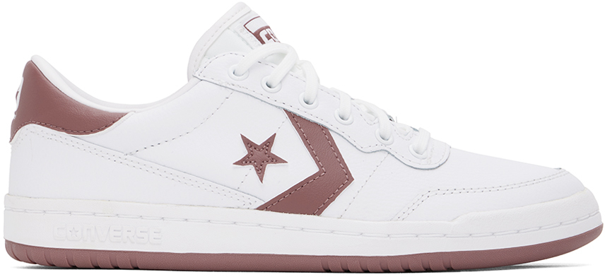 White & Brown CONS Fastbreak Pro Sport Low Top Sneakers