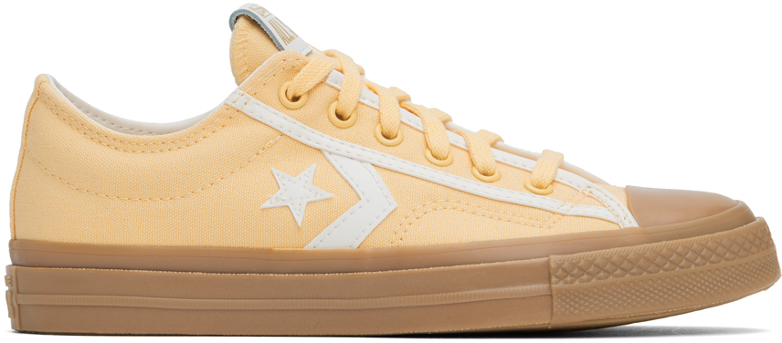 Shop Converse Yellow Star Player 76 Tonal Low Top Sneakers In Afternoon Sun/vintag