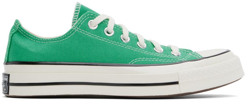 Shop Converse Green Chuck 70 Sketch Low Top Sneakers In Apex Green/egret/bla