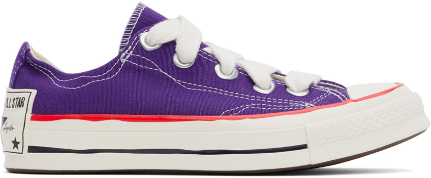 Purple Chuck 70 Sketch Low Top Sneakers by Converse on Sale