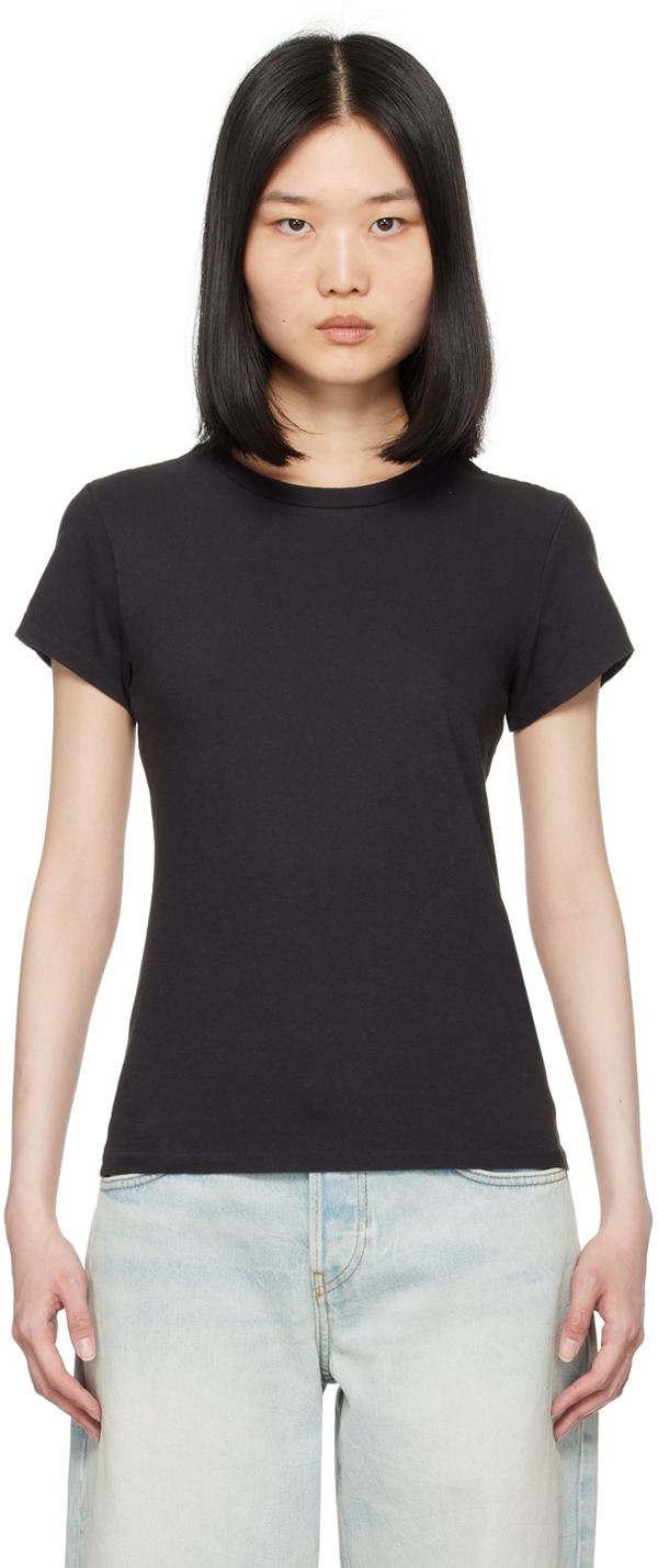 Re Done Black Hanes Edition 1960s Slim T shirt