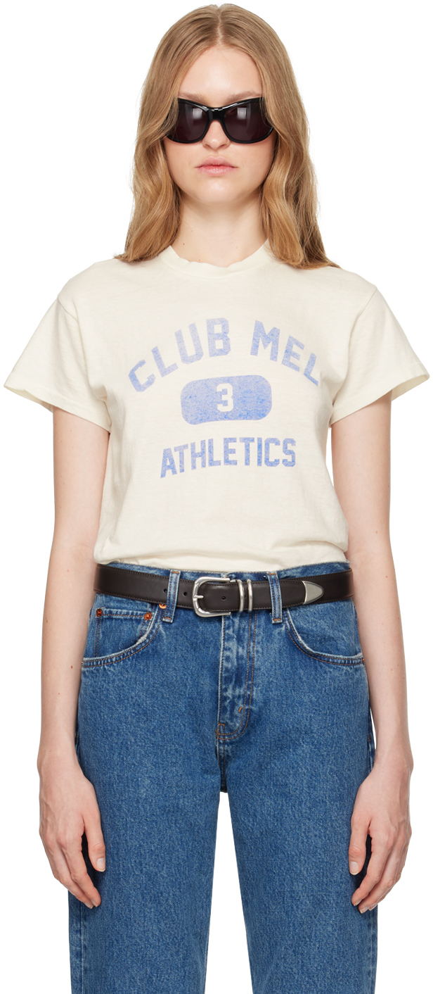 Shop Re/done White 'club Mel' Tubular T-shirt In Old White