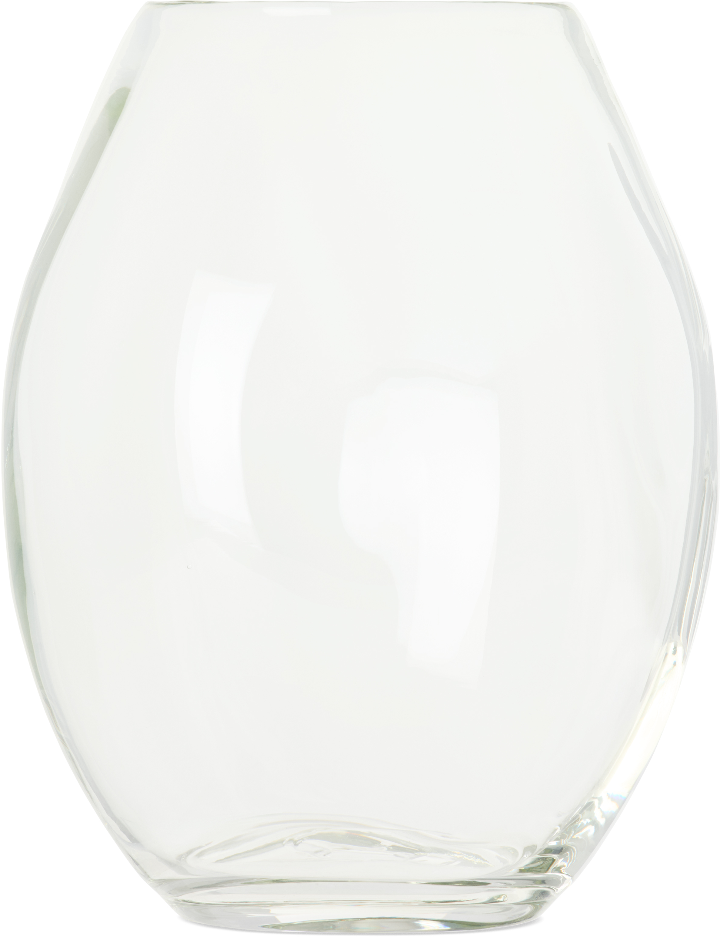 Rira Green Addled Short Vase In White