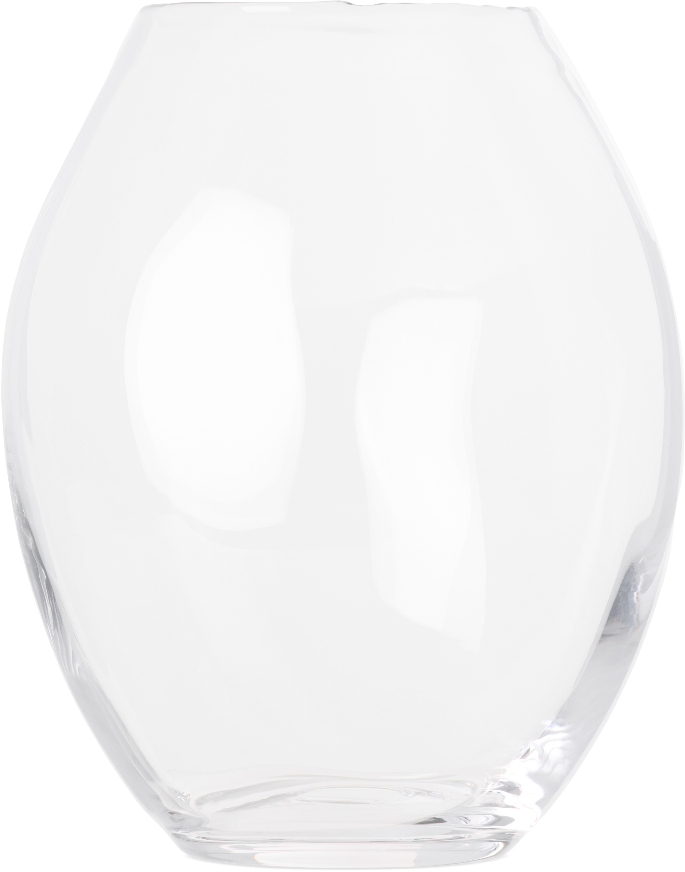 Rira Addled Short Vase In Clear