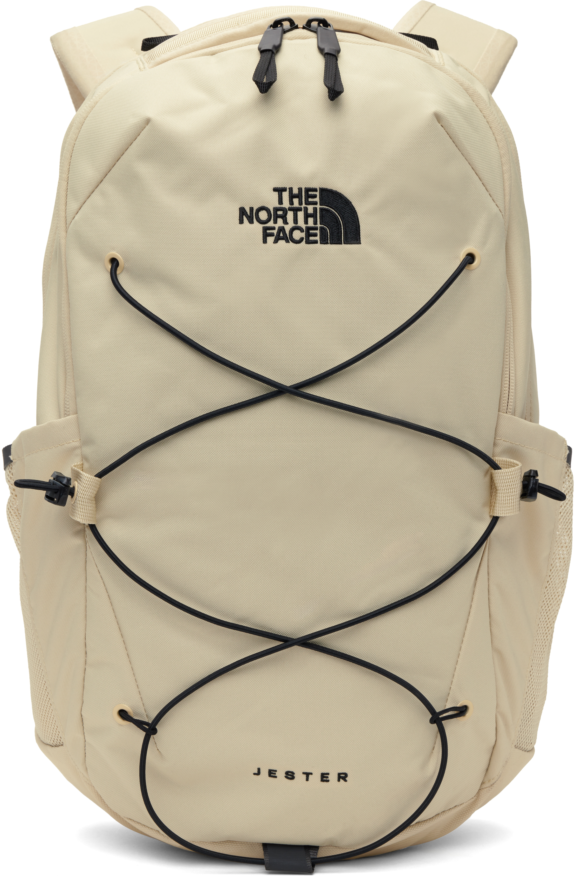 The North Face Beige Jester Backpack In 4d5 Gravel/tnf Black