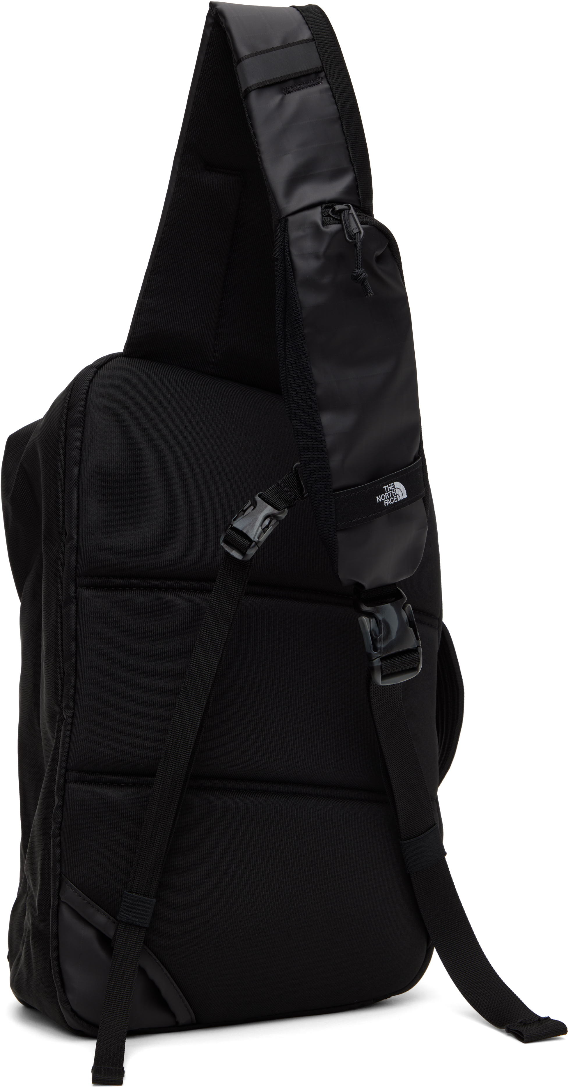 The North Face Black Base Camp Voyager Sling Bag In 53r Tnf Black/tnf Wh