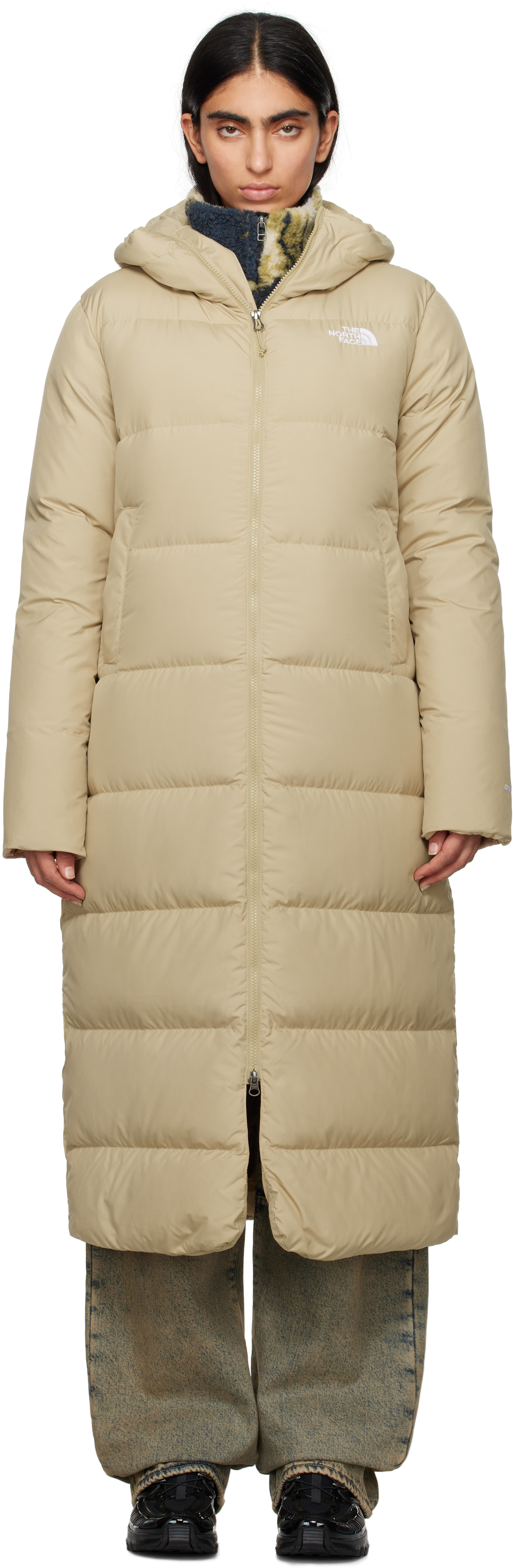 The North Face Khaki Triple C Down Parka In Lk5 Khaki Stone