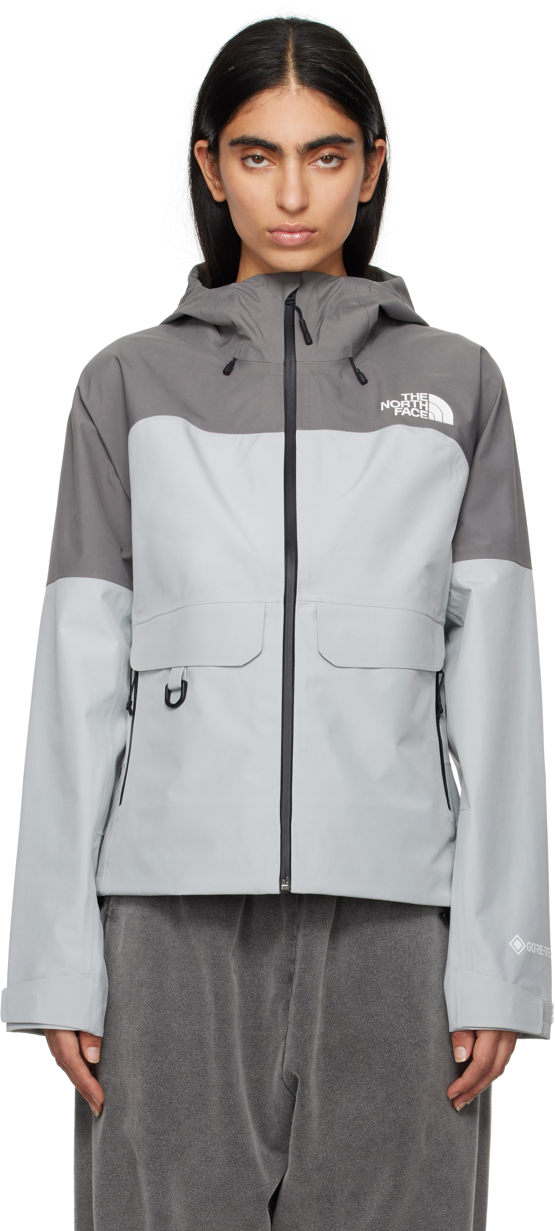 The North Face Gray Devils Brook Gore-tex Jacket In Ro5 High Rise Grey/s