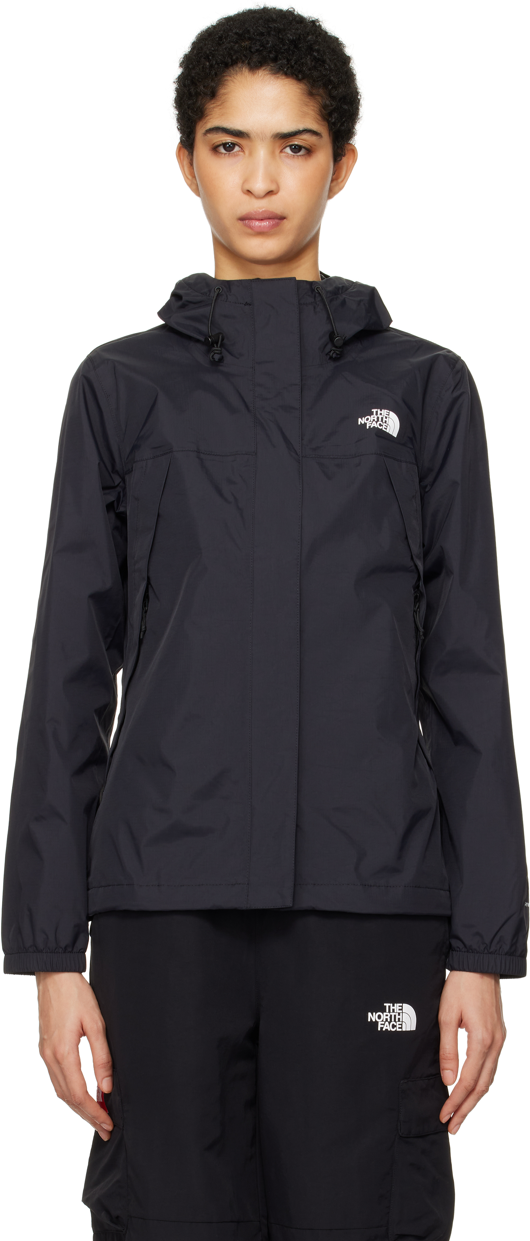 The North Face Black Antora Jacket In 4h0 Tnf Black-npf