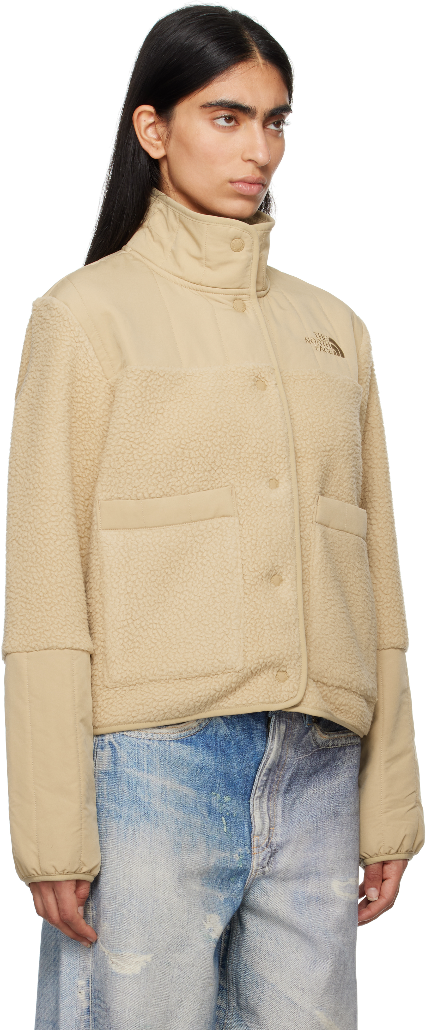 THE NORTH FACE KHAKI CRAGMONT FLEECE JACKET