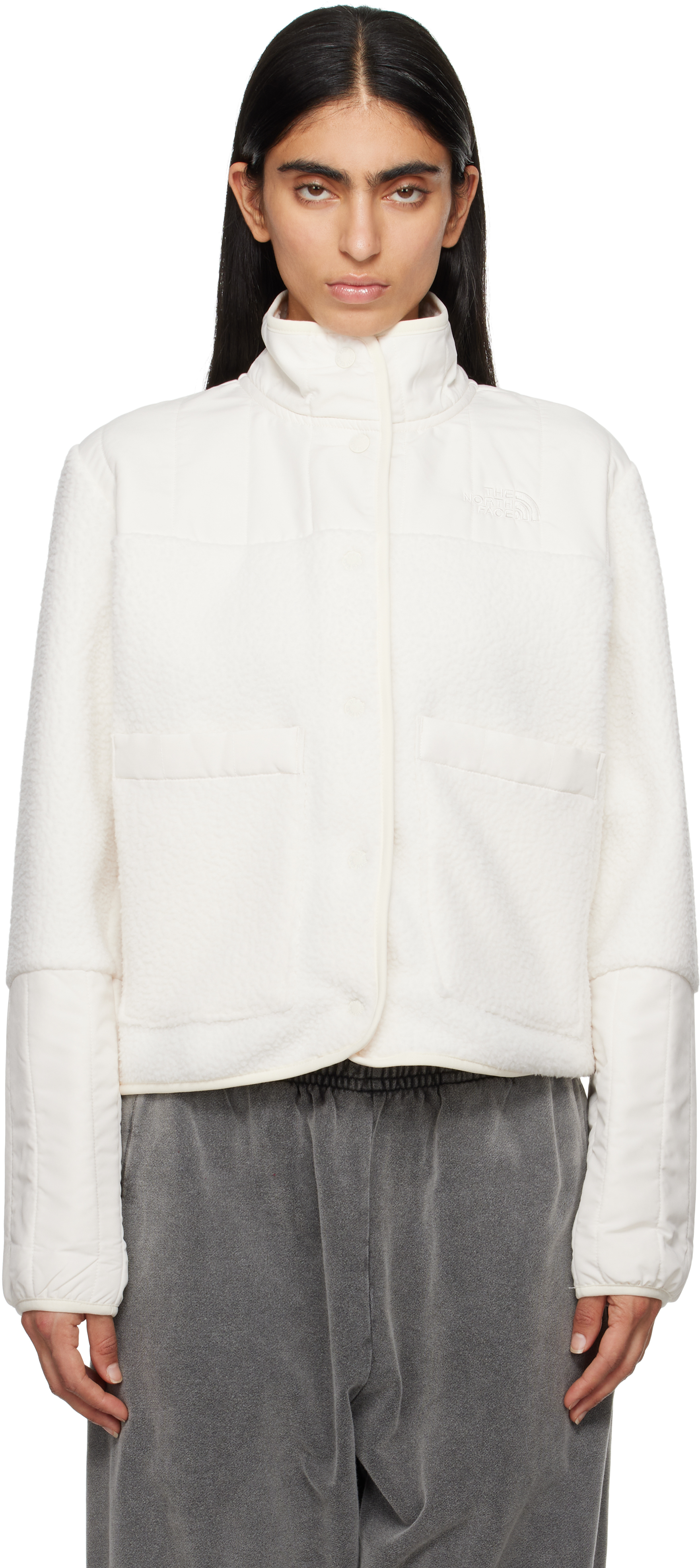 The North Face Off-white Cragmont Fleece Jacket In Qli White Dune