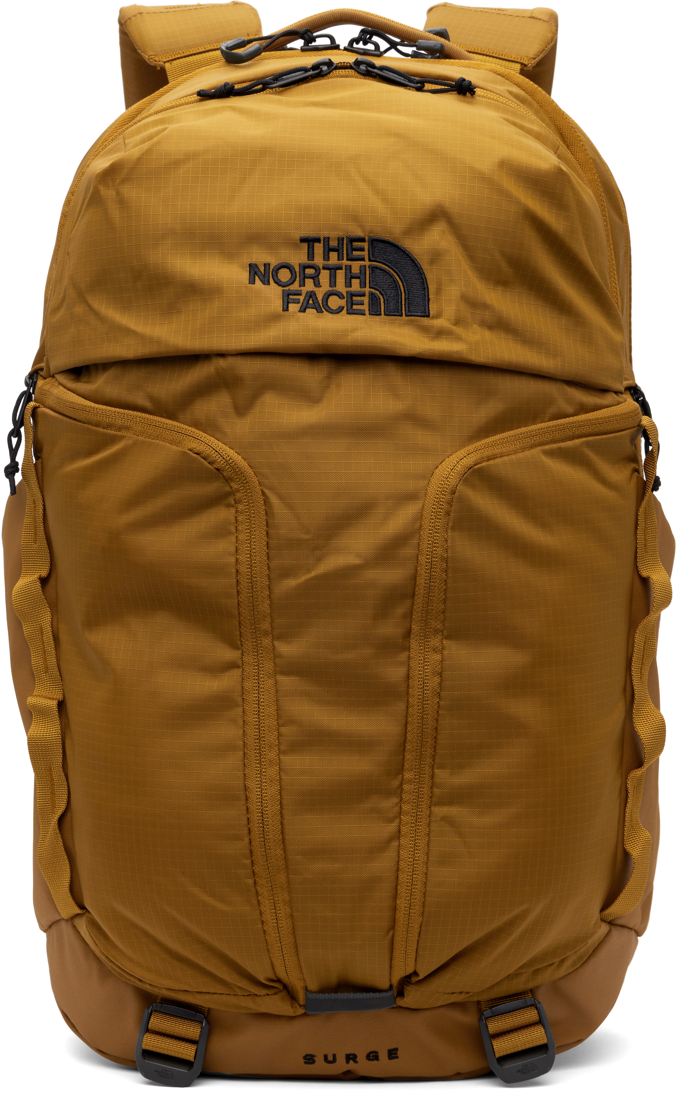 The North Face Orange Surge Backpack In Timber Tan Vc7