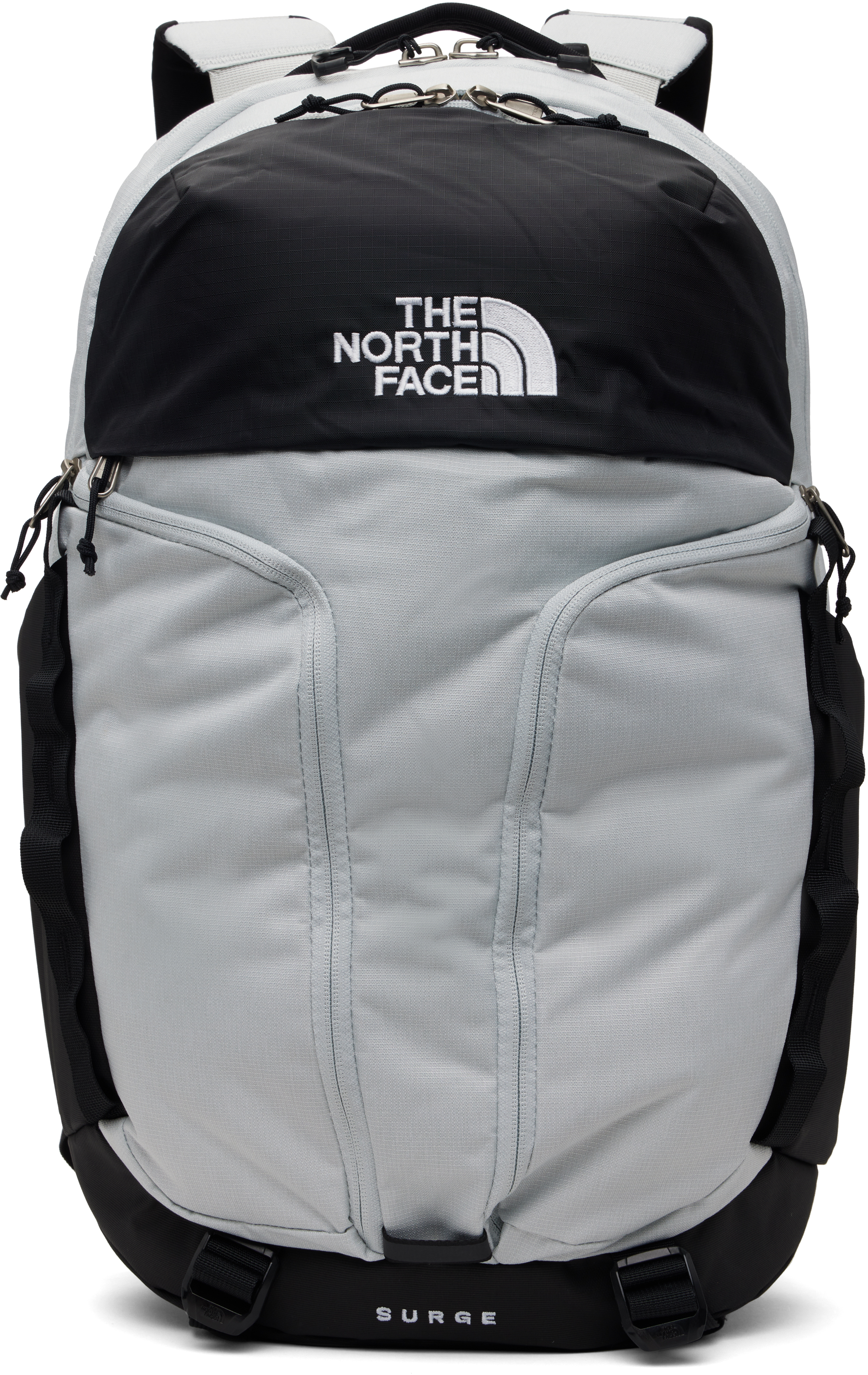 The North Face グレー＆ブラック Surge バックパック In Tin Grey /blk 51s