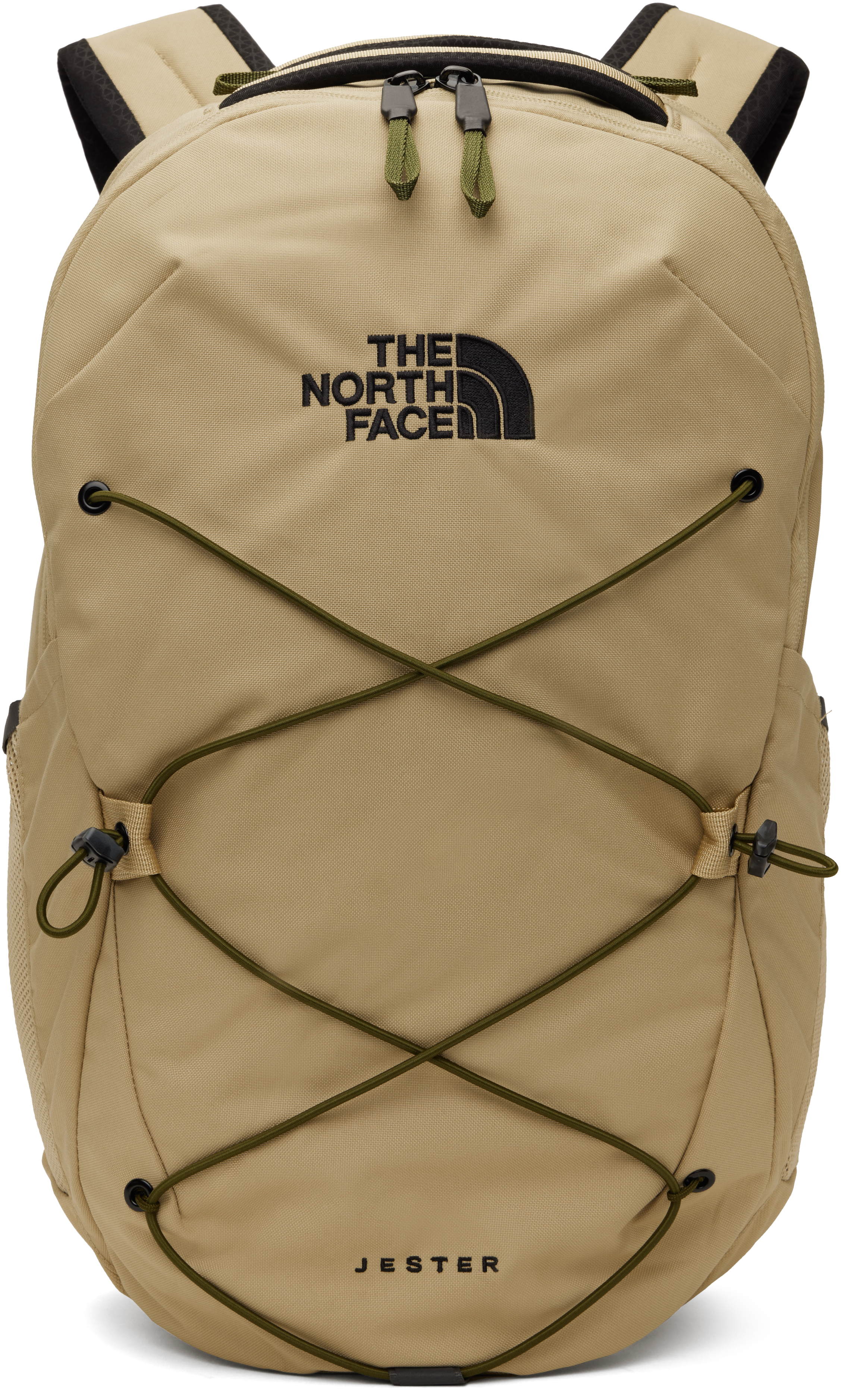 The North Face Beige Jester Backpack In Stone/olive 9o5