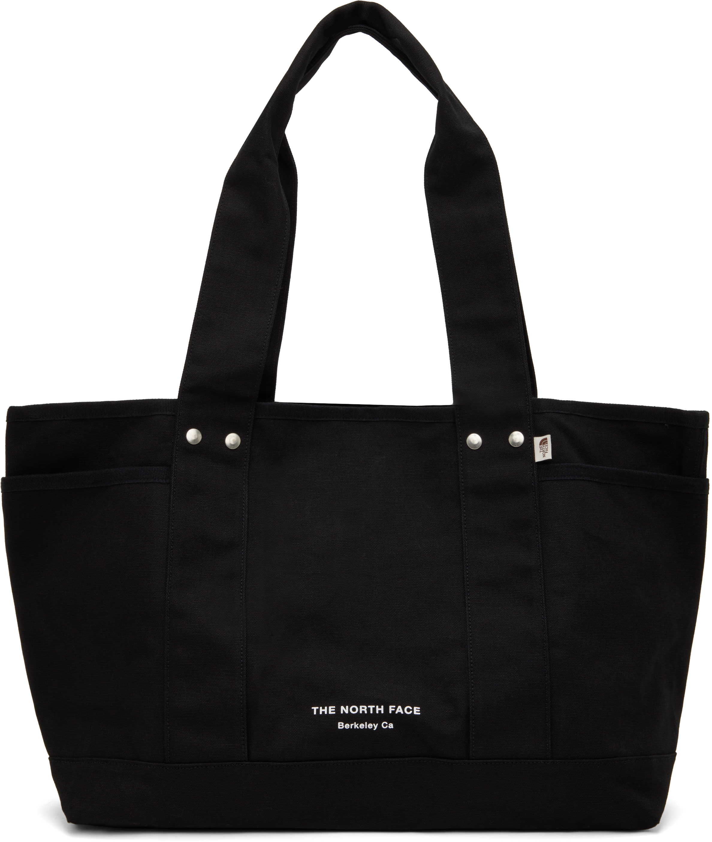 Shop The North Face Black Circular Cotton Tote In Tnf Black Jk3