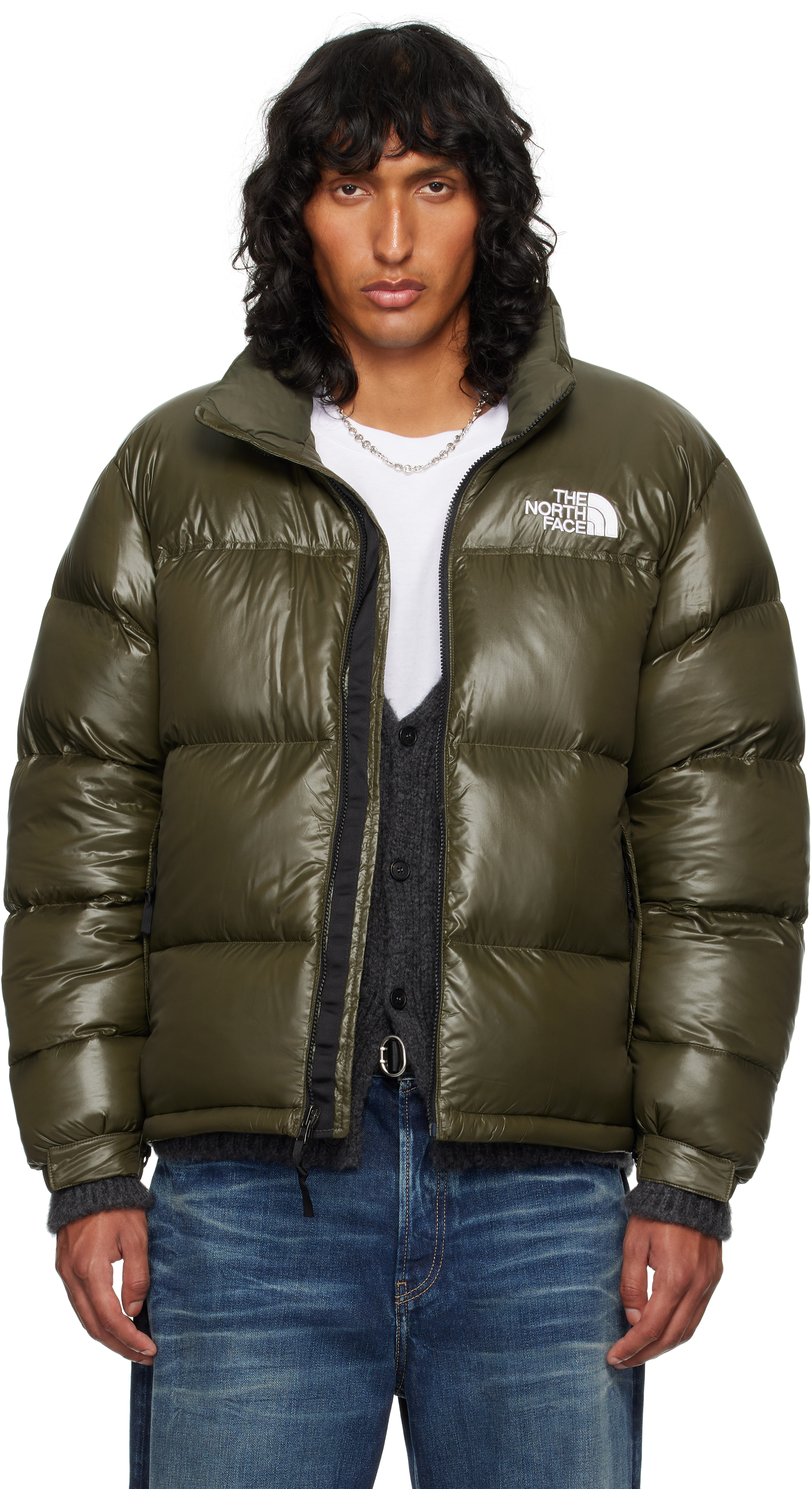 The North Face Ssense Exclusive Khaki 1996 Retro Nuptse Down Jacket In 39b New Taupe Green
