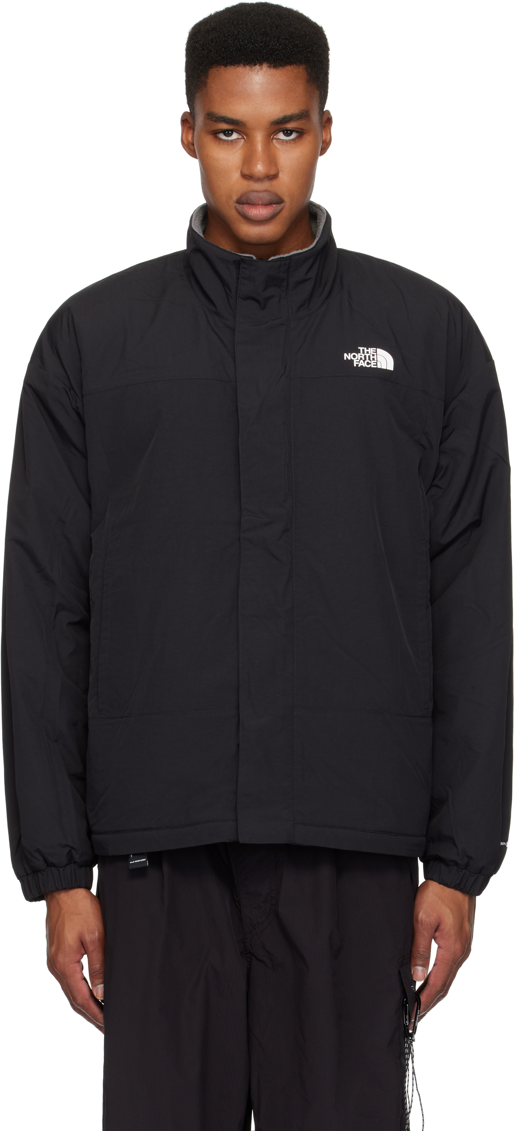 Shop The North Face Black & Gray Yumiori Reversible Jacket In Tnf Blk/pearl Woo