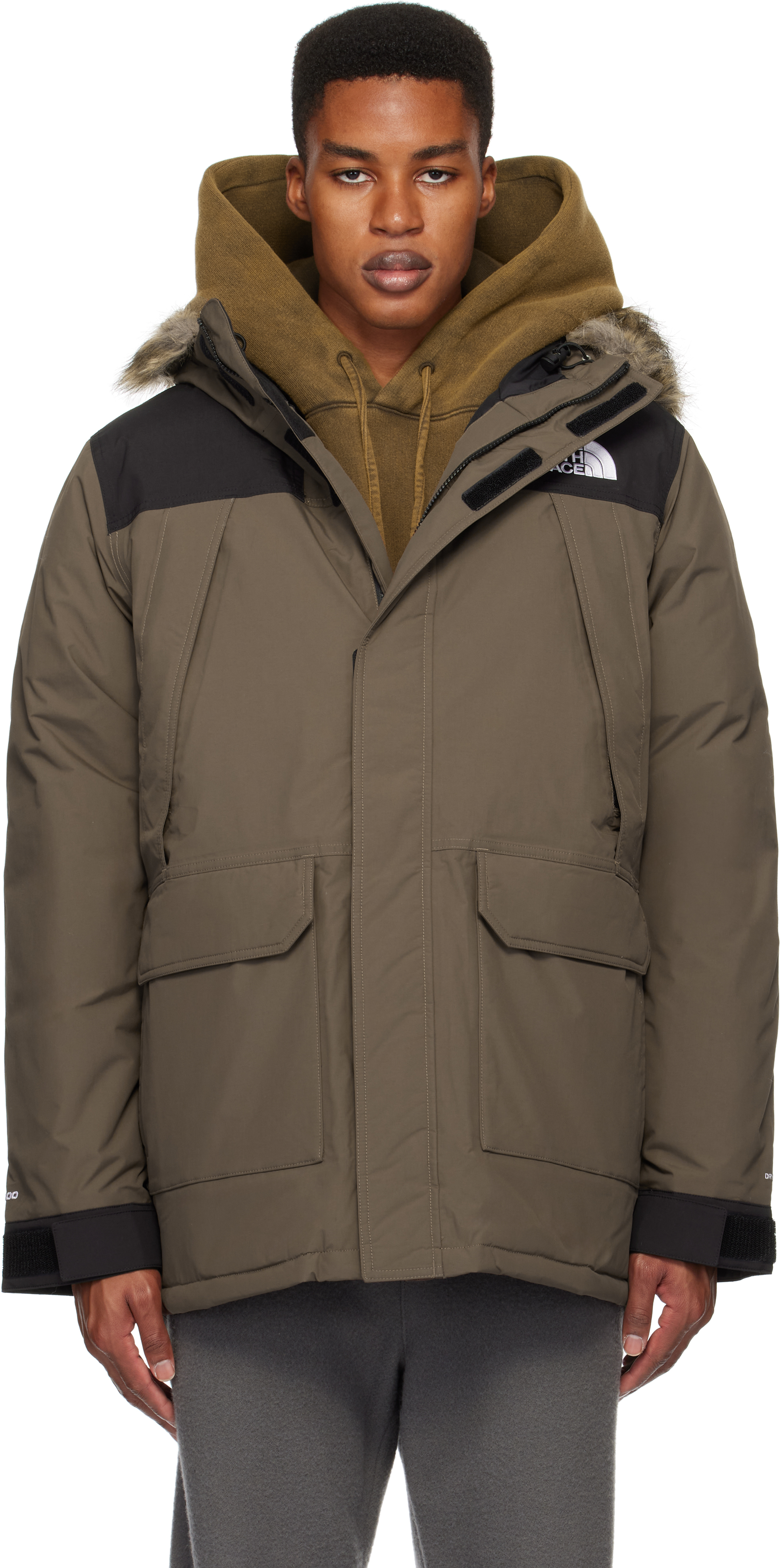 The North Face Blouson McMurdo brun rembourre en duvet SSENSE France