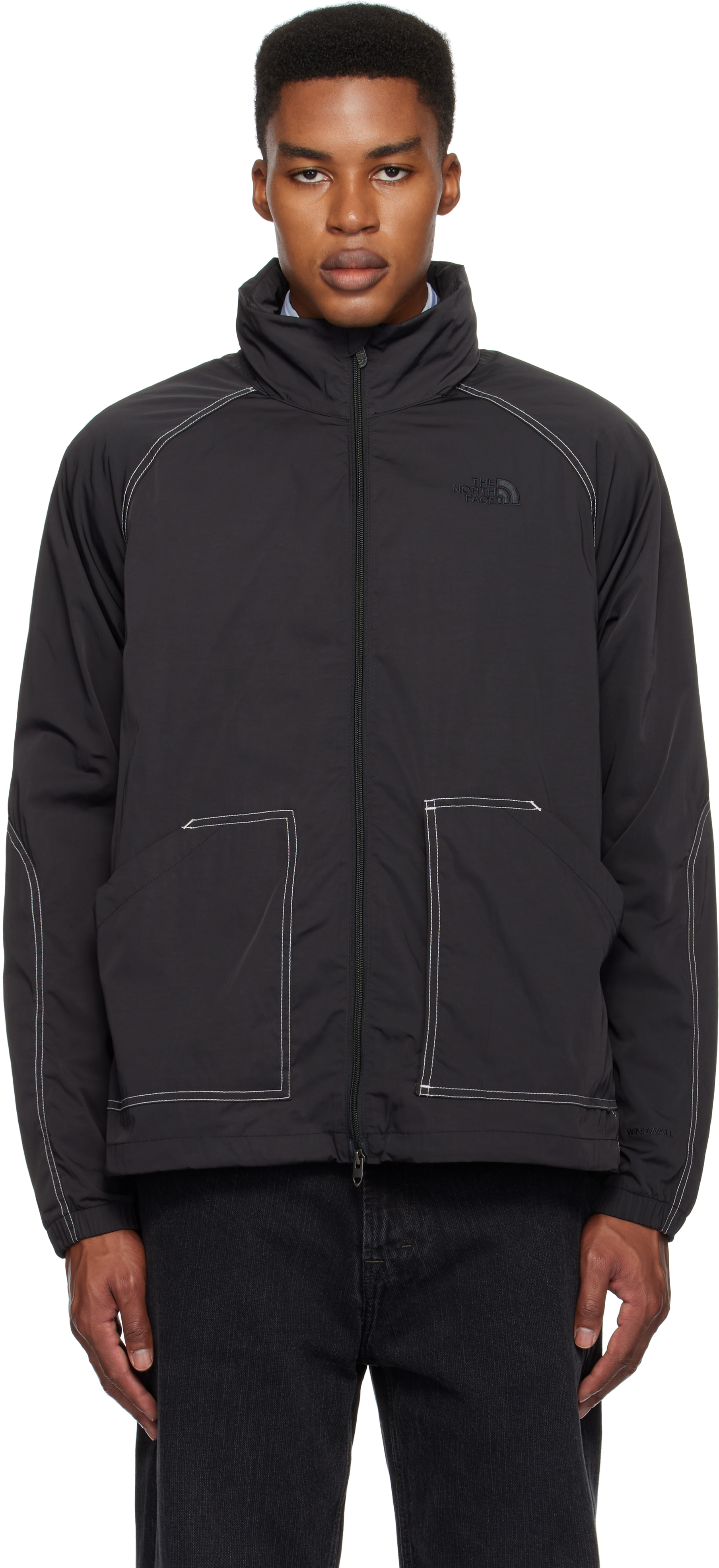 The North Face Black M66 Nylon Wind Jacket In Tnf Black Jk3