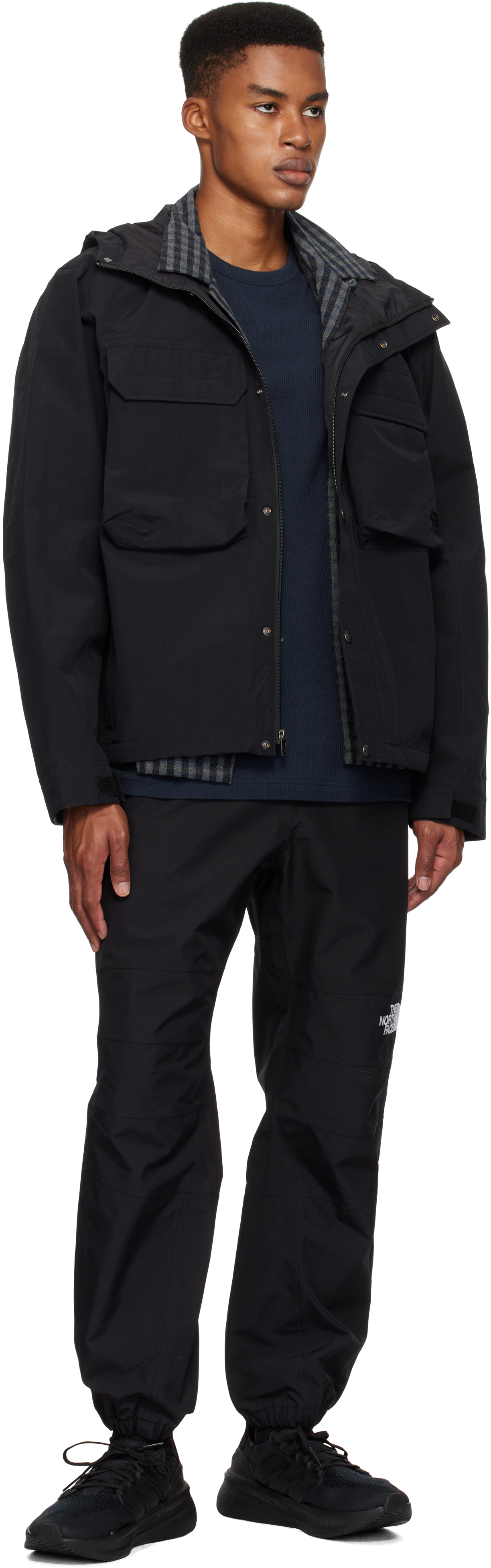 THE NORTH FACE BLACK M66 RIPSTOP RAIN JACKET 