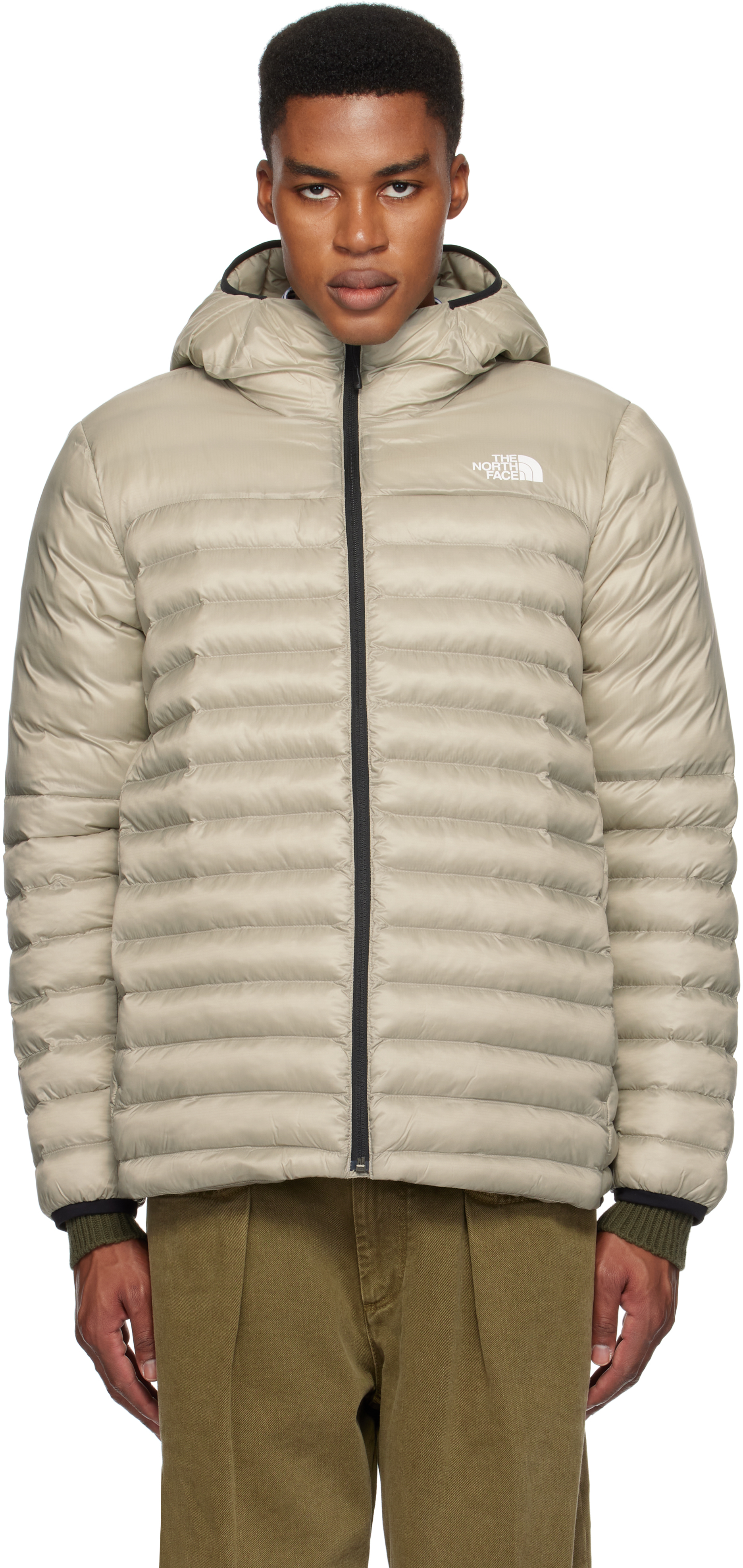 The North Face Beige Terra Peak Down Jacket In Clay Grey 1i4