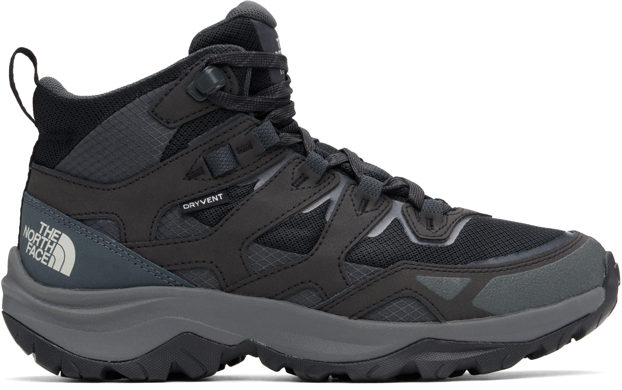 THE NORTH FACE BLACK HEDGEHOG 3 MID WATERPROOF HIKING BOOTS 