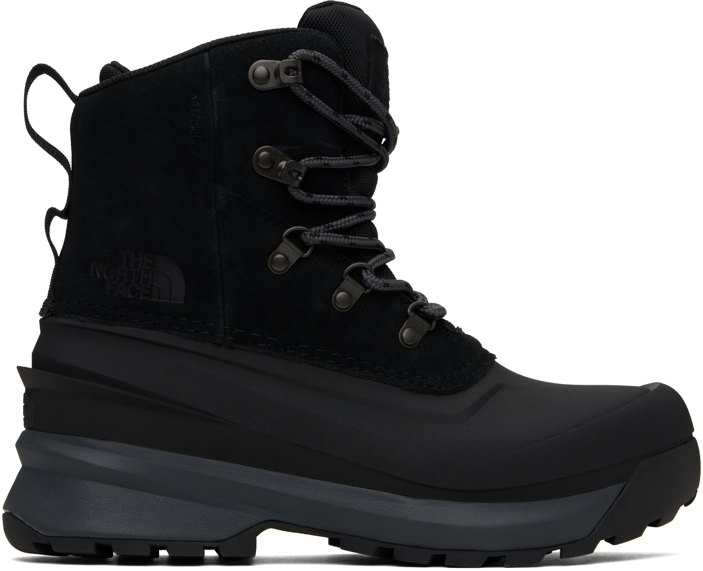 Shop The North Face Black Chilkat V Lace Waterproof Boots In Tnf Black/ Grey Kt0