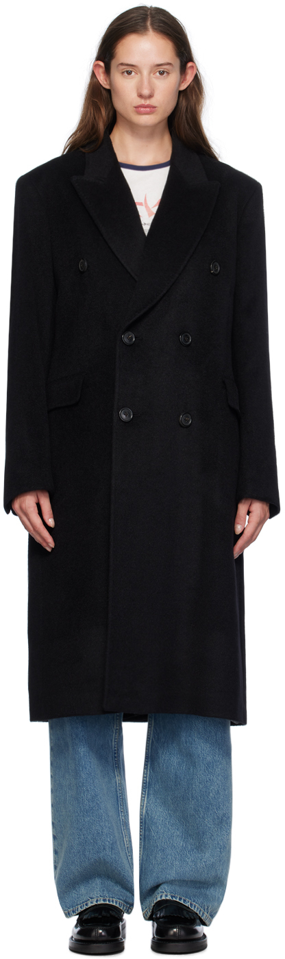 Shop Our Legacy Black Whale Coat In Black Hairy Wool