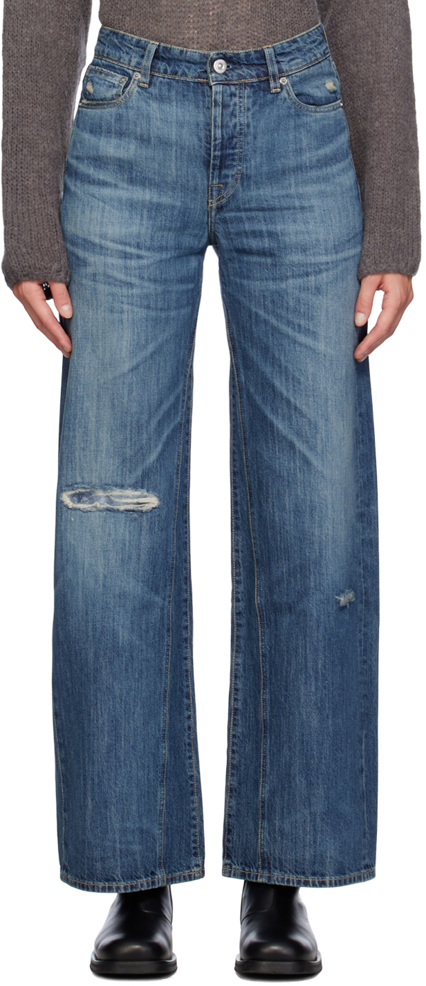 Blue Treble Cut Jeans