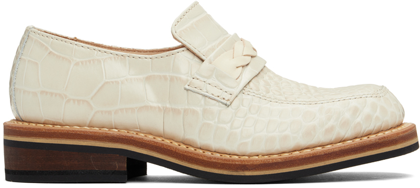 Shop Our Legacy Off-white Nakano Loafers In Vanilla Croc