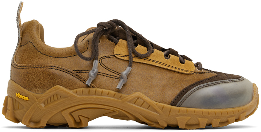 Shop Our Legacy Brown Gabe Sneakers In Autumn Oak Suede