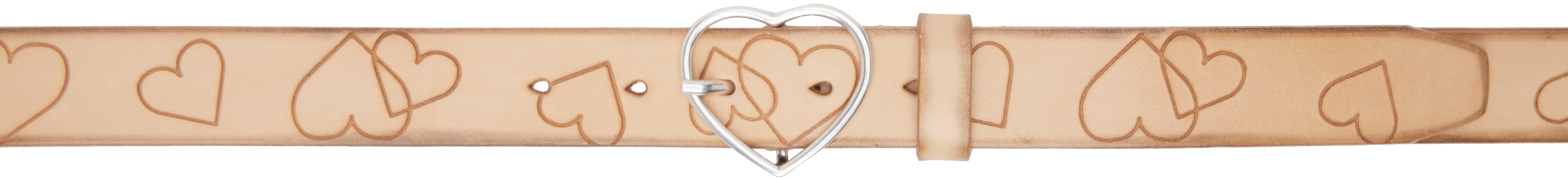 Shop Our Legacy Beige 3 Cm Belt In Burning Heart Natura