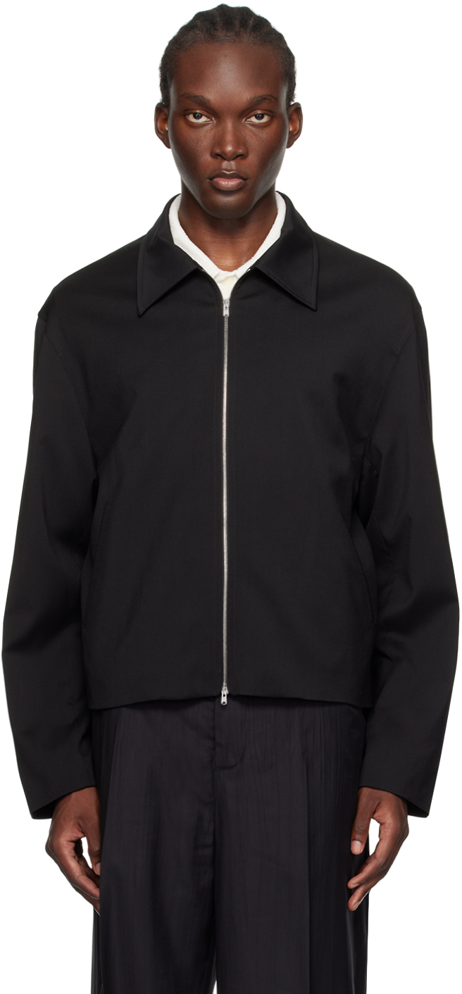 Shop Our Legacy Black Mini Jacket In Black Worsted Wool