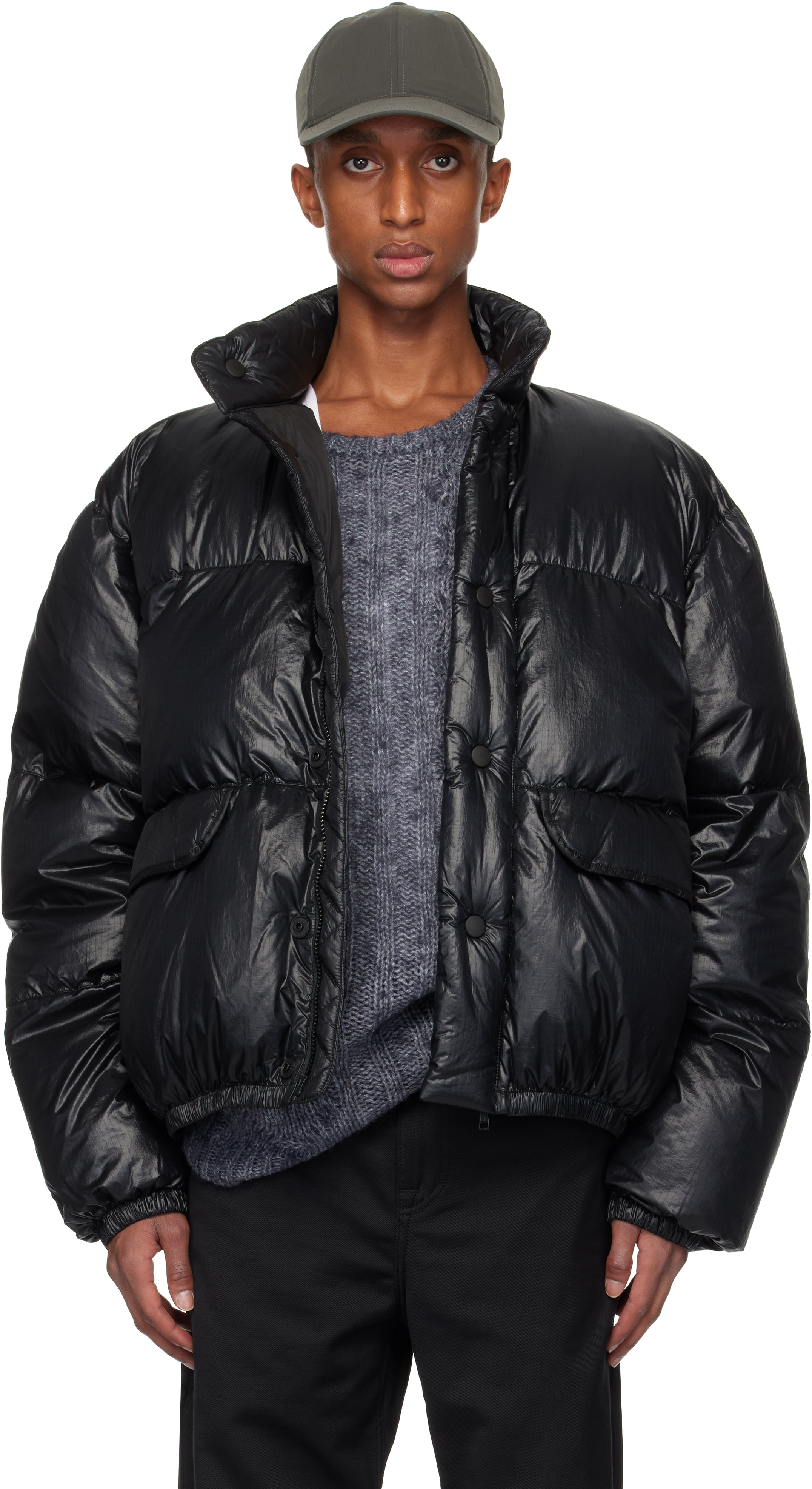 Black Inhale Puffa Jacket