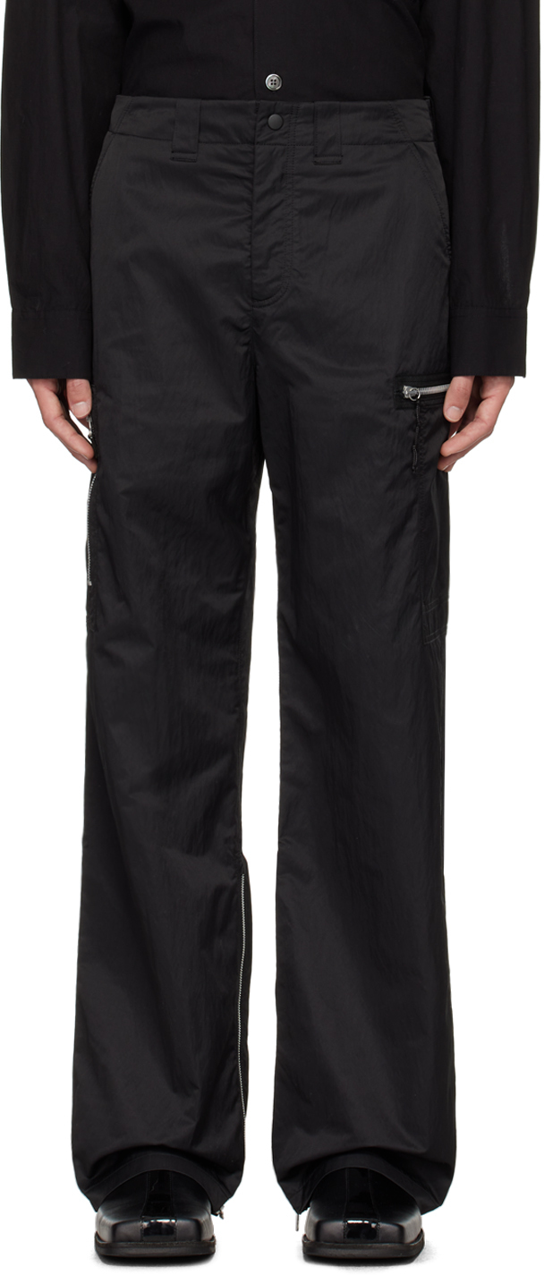 Shop Our Legacy Black Tactical Cargo Pants In Black High Gloss Sat