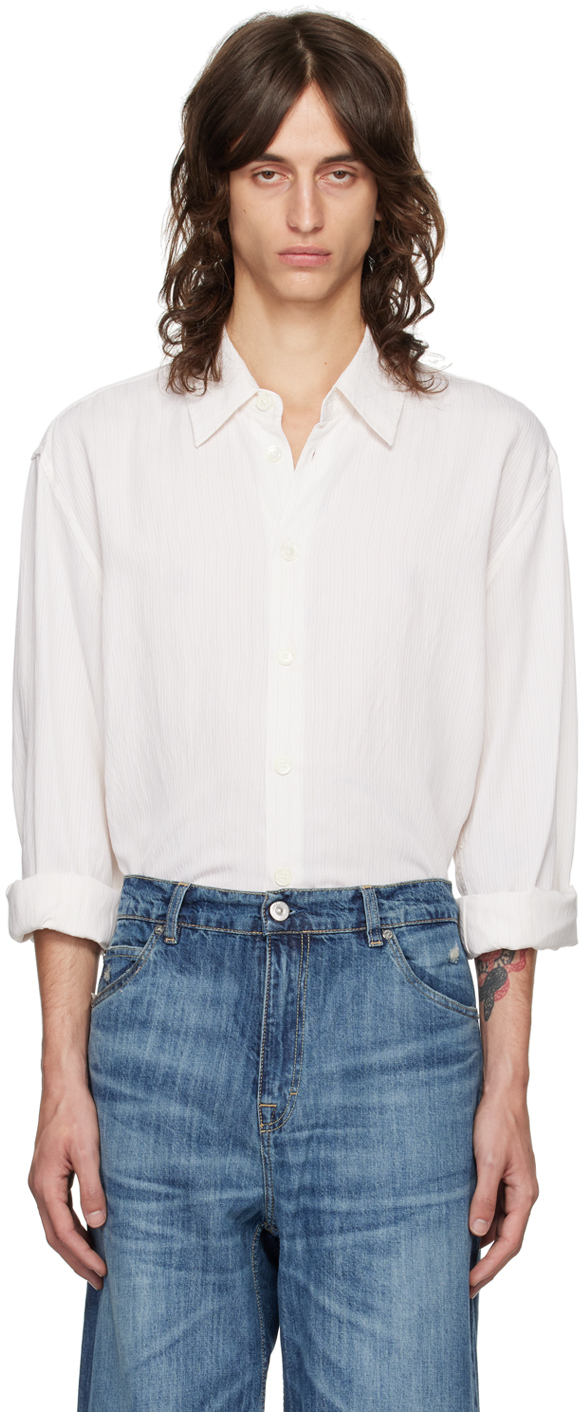 Shop Our Legacy Off-white Beyond Shirt In Cream Stripe Ceremon