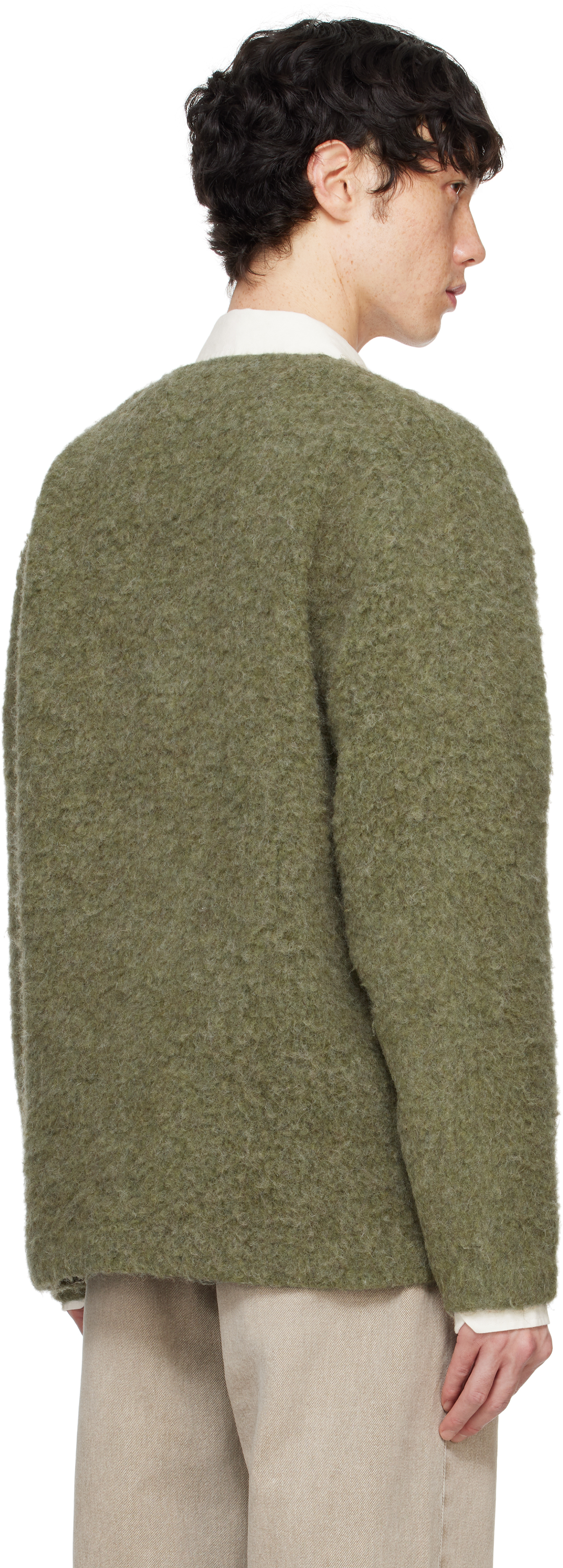 Our Legacy Men S Tumble Wool Cardigan Fresh Moss In Fresh Moss Tumble Wo
