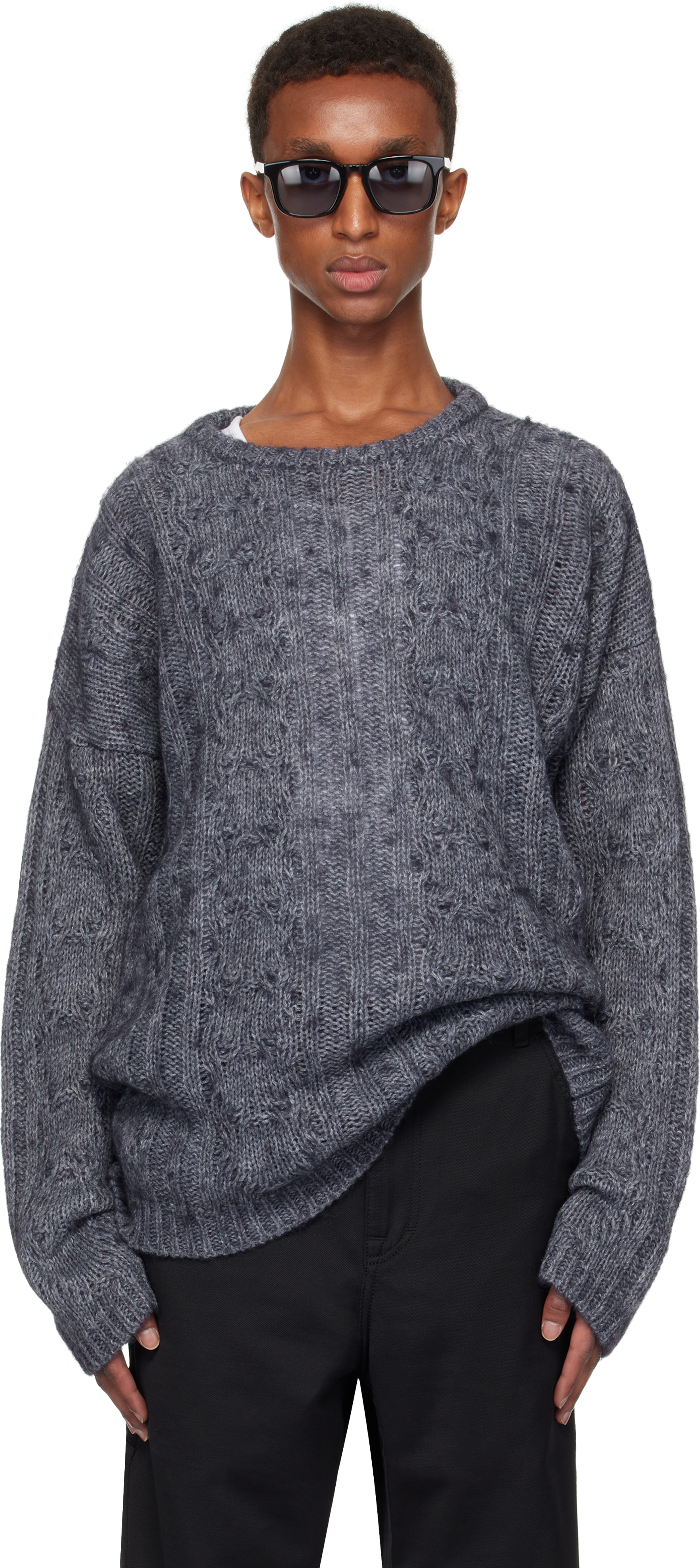 Shop Our Legacy Blue Popover Sweater In Stormy Blue Zombie A