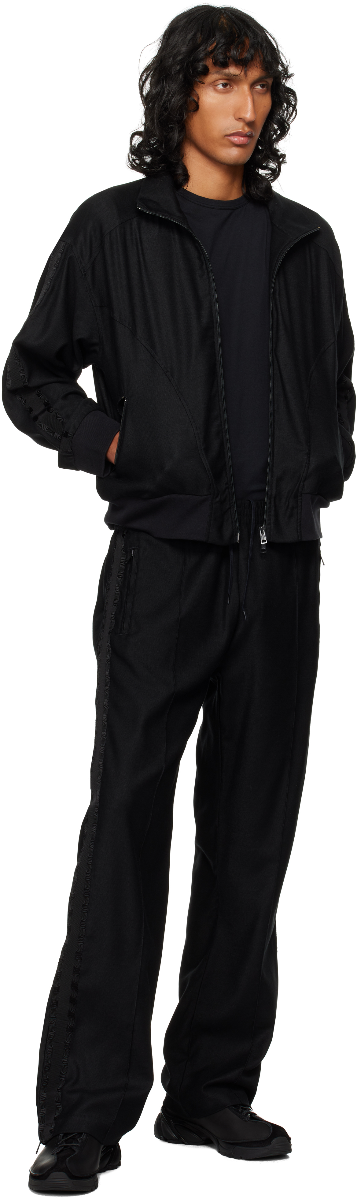 Our Legacy Collared Long Sleeves Side Pockets Jackets In Black Canvas Jersey