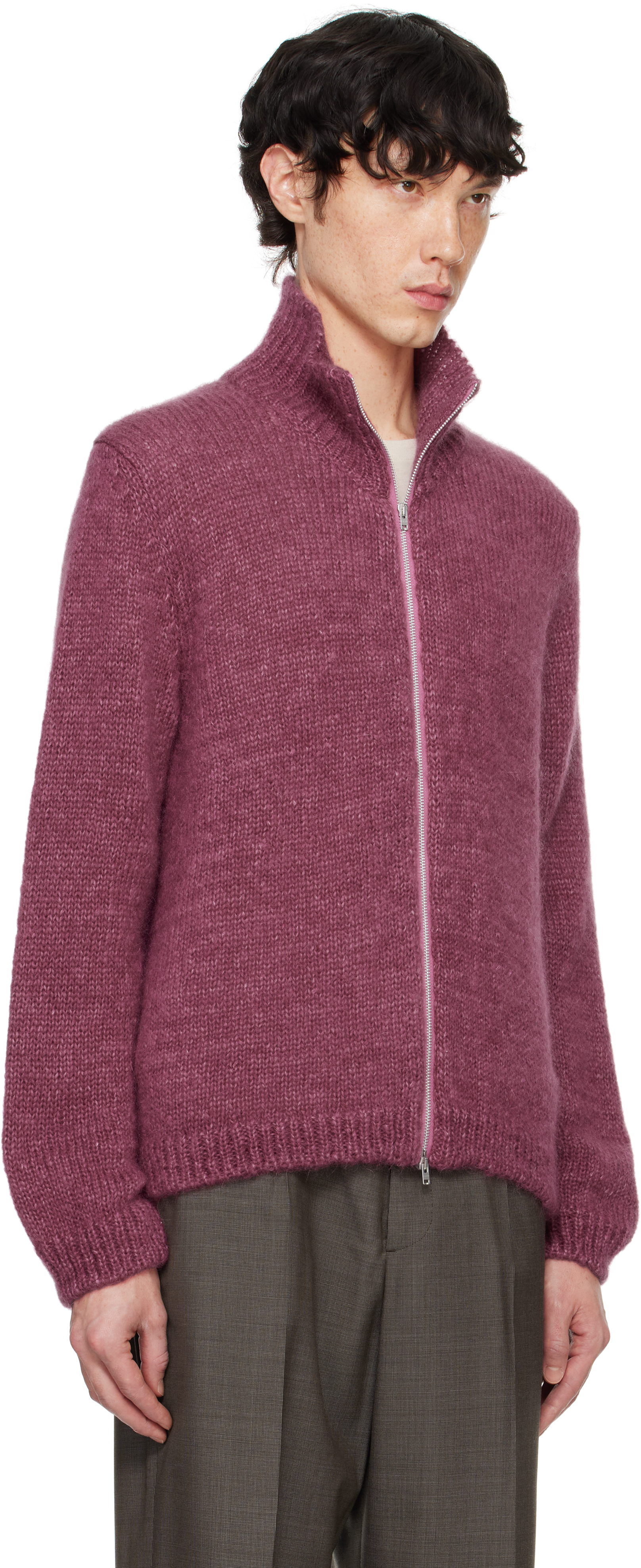 Our Legacy Pink Float Funnel Sweater In Uncut Ruby Softest M