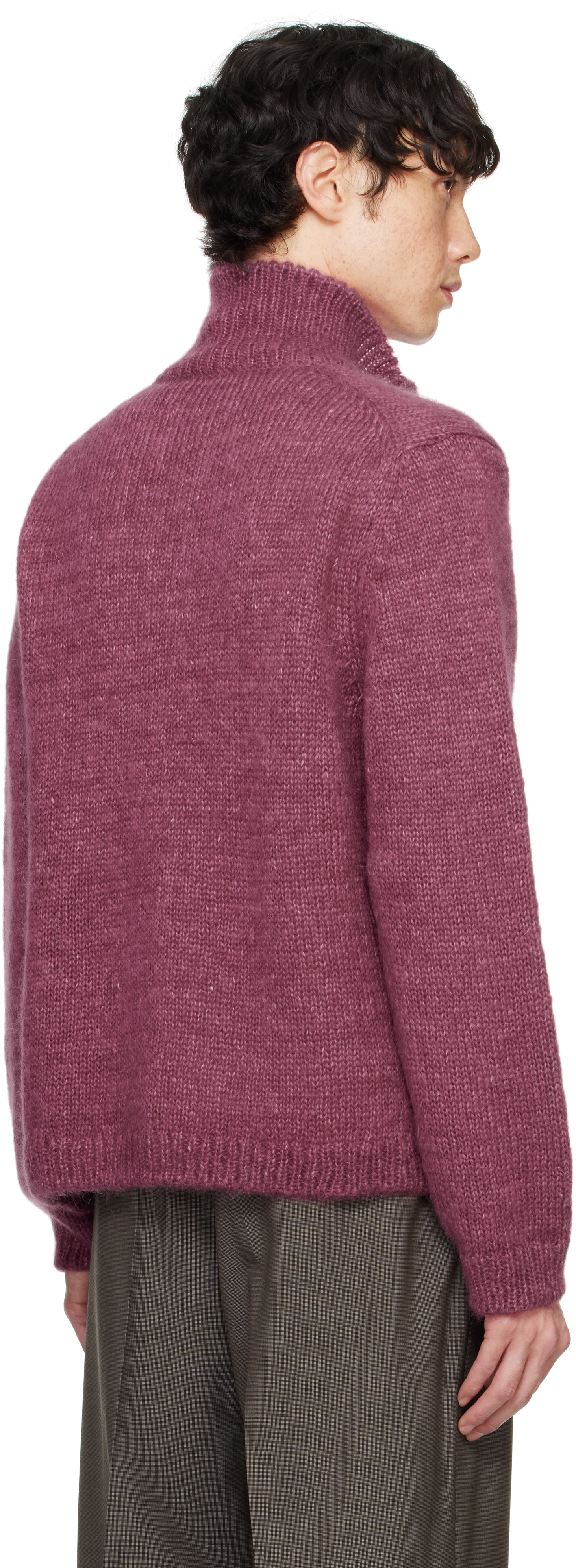 Our Legacy Pink Float Funnel Sweater In Uncut Ruby Softest M