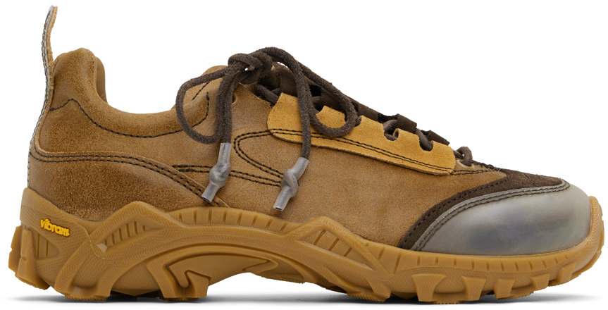 Shop Our Legacy Brown Gabe Sneakers In Autumn Oak Suede