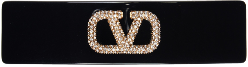 【VALENTINO】VLogo Signature hair clip ヘアクリップ Valentino Garavani VLogo Signature Hair Clip | Gold | FARFETCH
