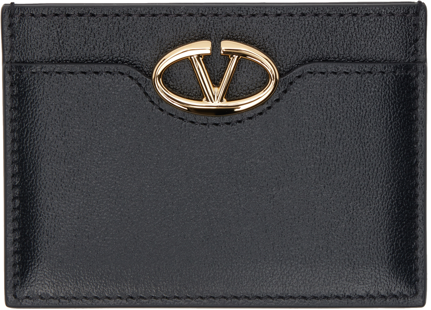 Tan VLogo 'The Bold Edition' Small Card Holder