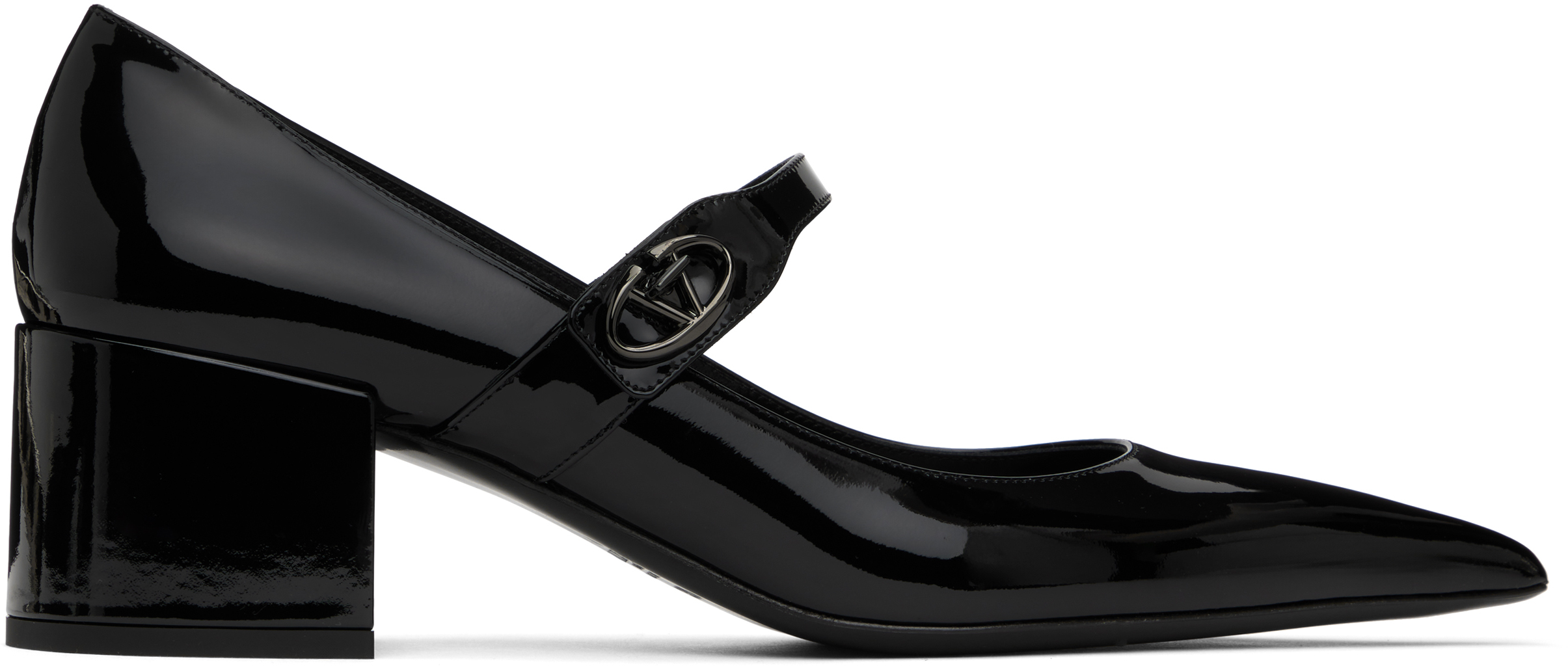 Shop Valentino Black Mary Jane Patent Leather Heels In 0no Nero