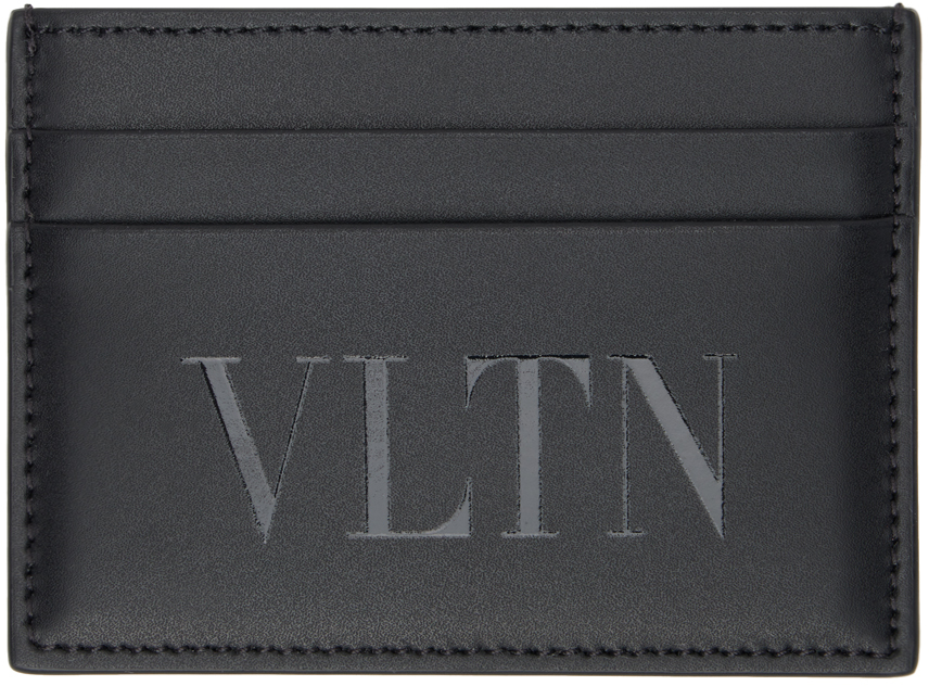 Black 'VLTN' Card Holder