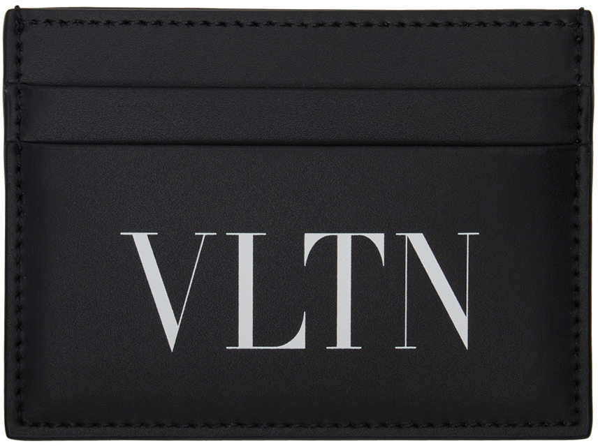 Black 'VLTN' Card Holder