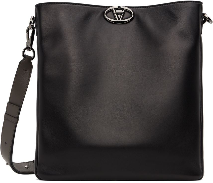 Black VLogo 'The Bold Edition' Flat Bag