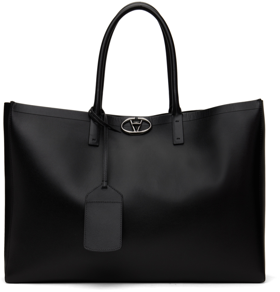 バレンティーノ トートバッグ ラージ Vlogo The Bold Edition Valentino Garavaniのブラック VLogo The Bold Edition トート